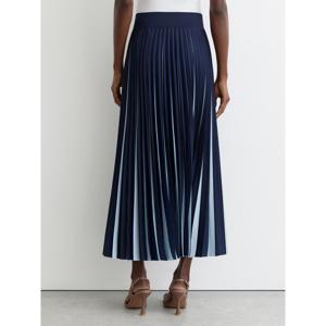 REISS Serena Contrast Pleated Midi Skirt